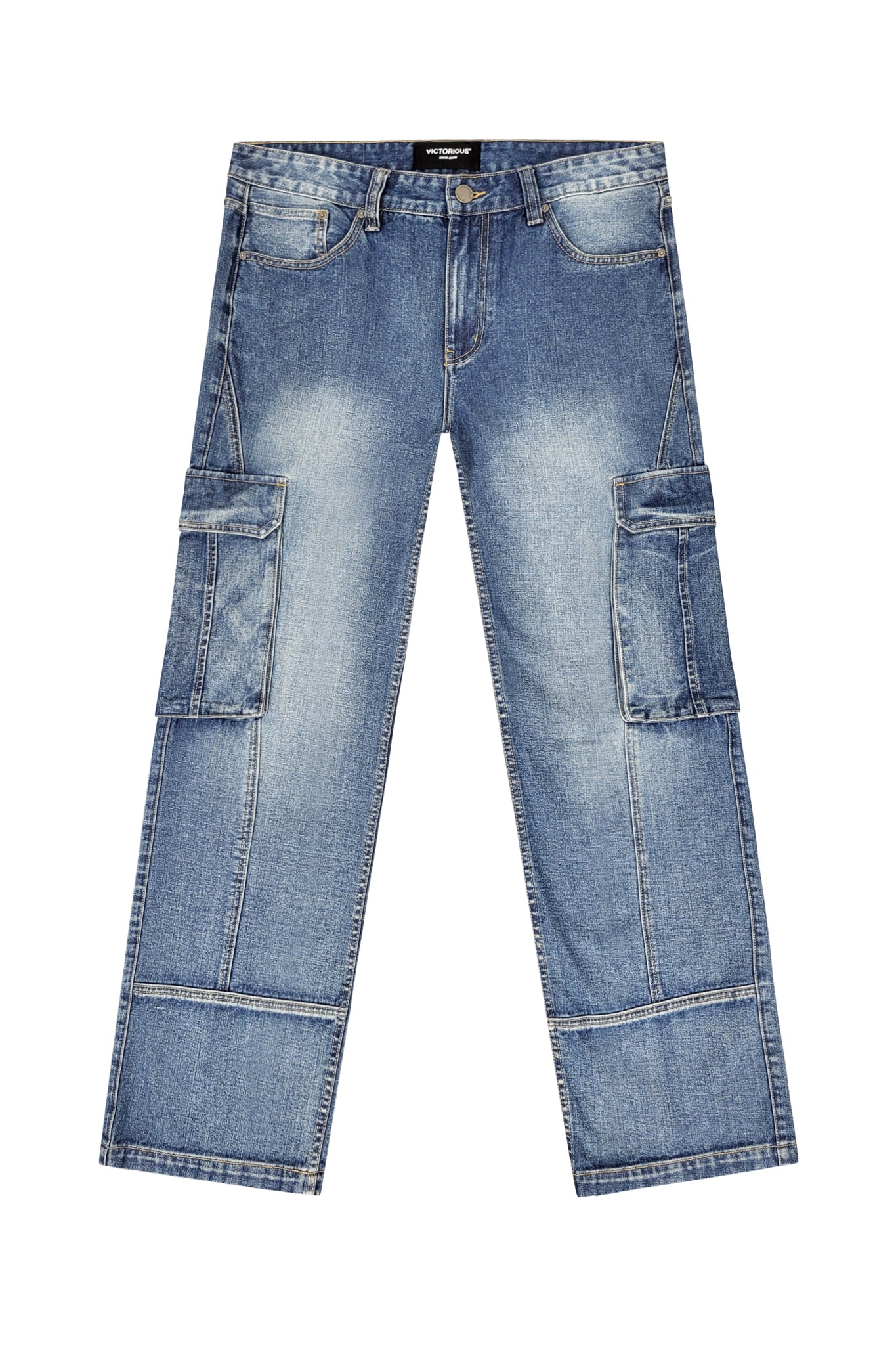 Baggy Fit Cargo Denim Jeans