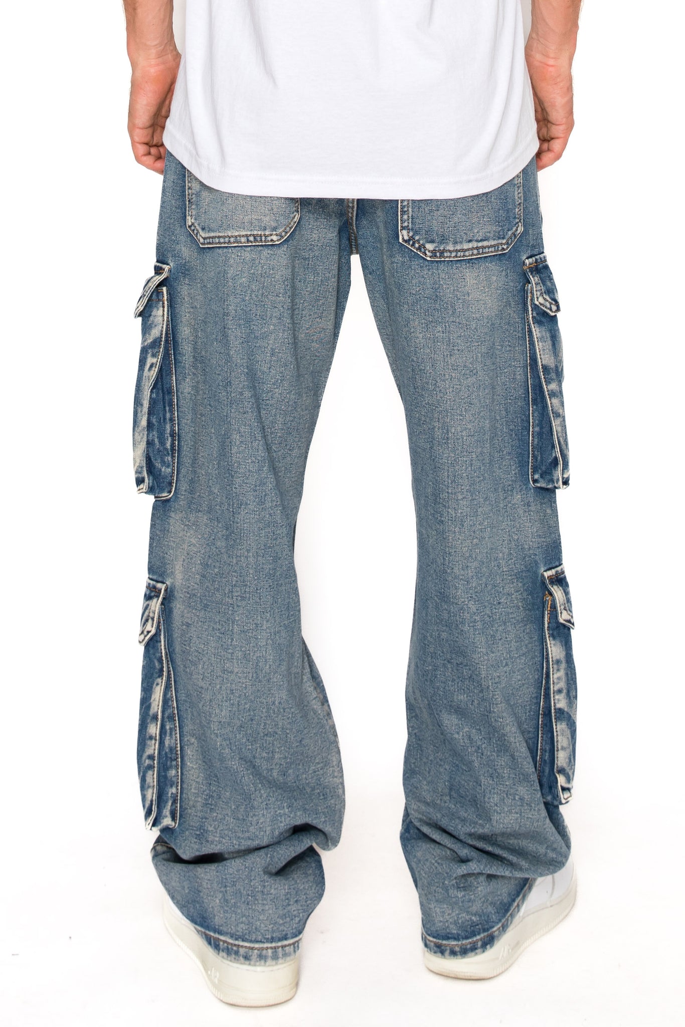 Baggy Fit Double Cargo Denim Jeans
