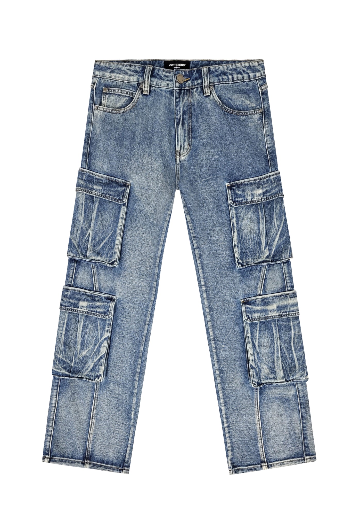 Baggy Fit Double Cargo Denim Jeans