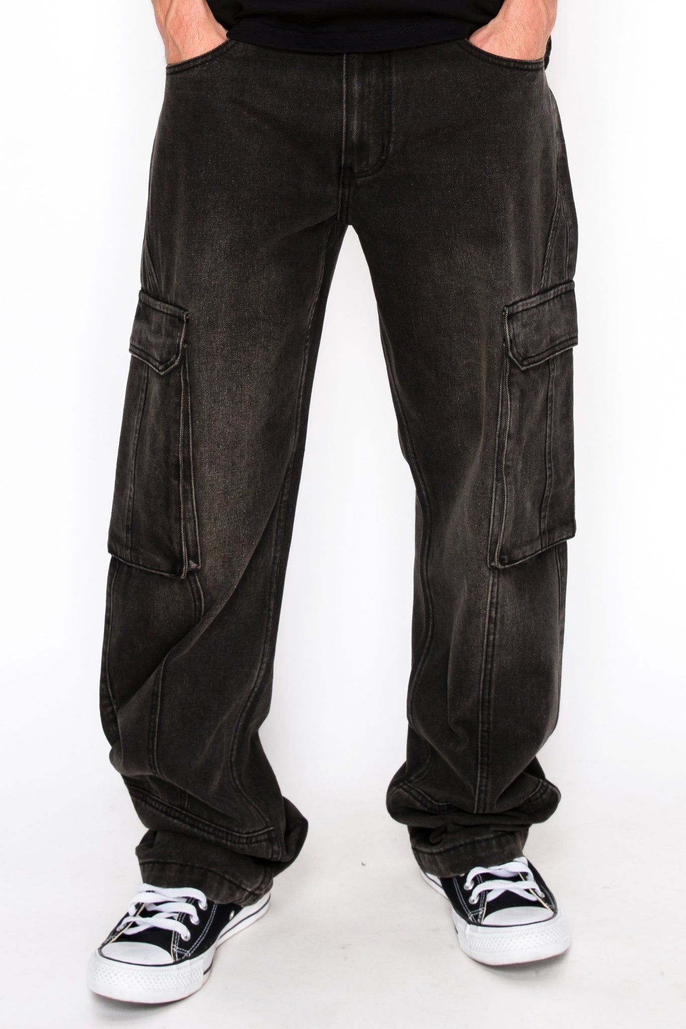 Baggy Fit Cargo Denim Jeans