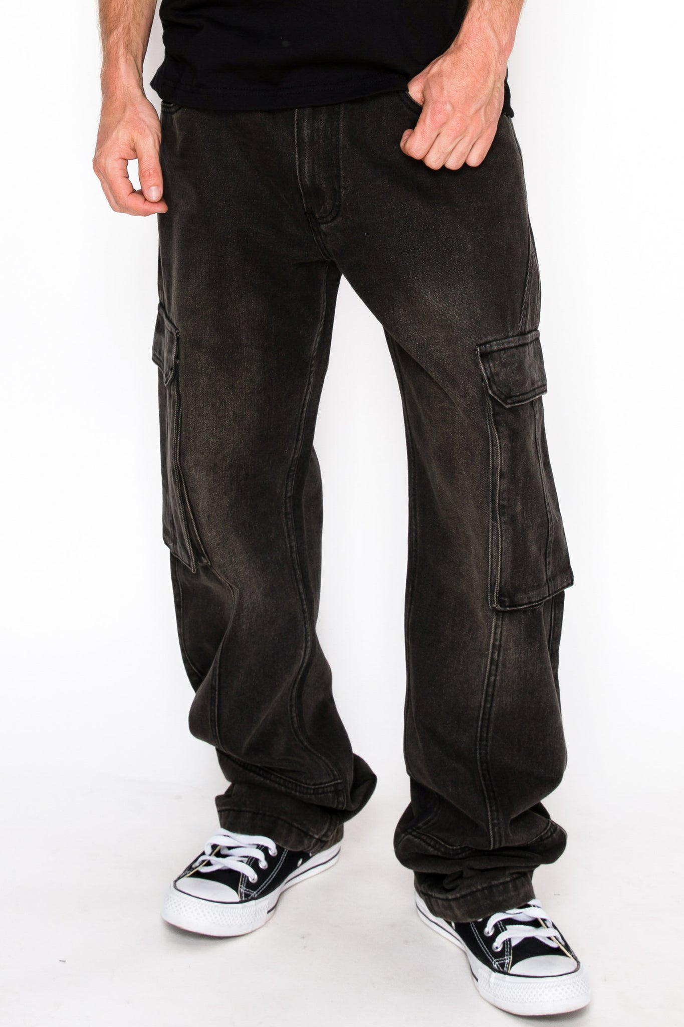 Baggy Fit Cargo Denim Jeans