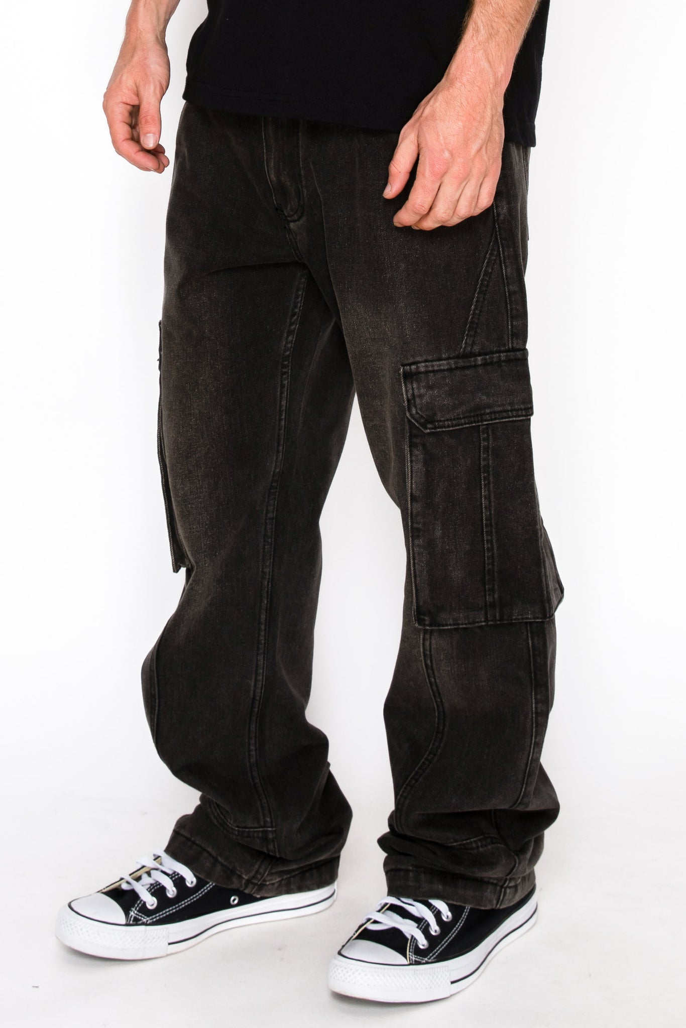 Baggy Fit Cargo Denim Jeans