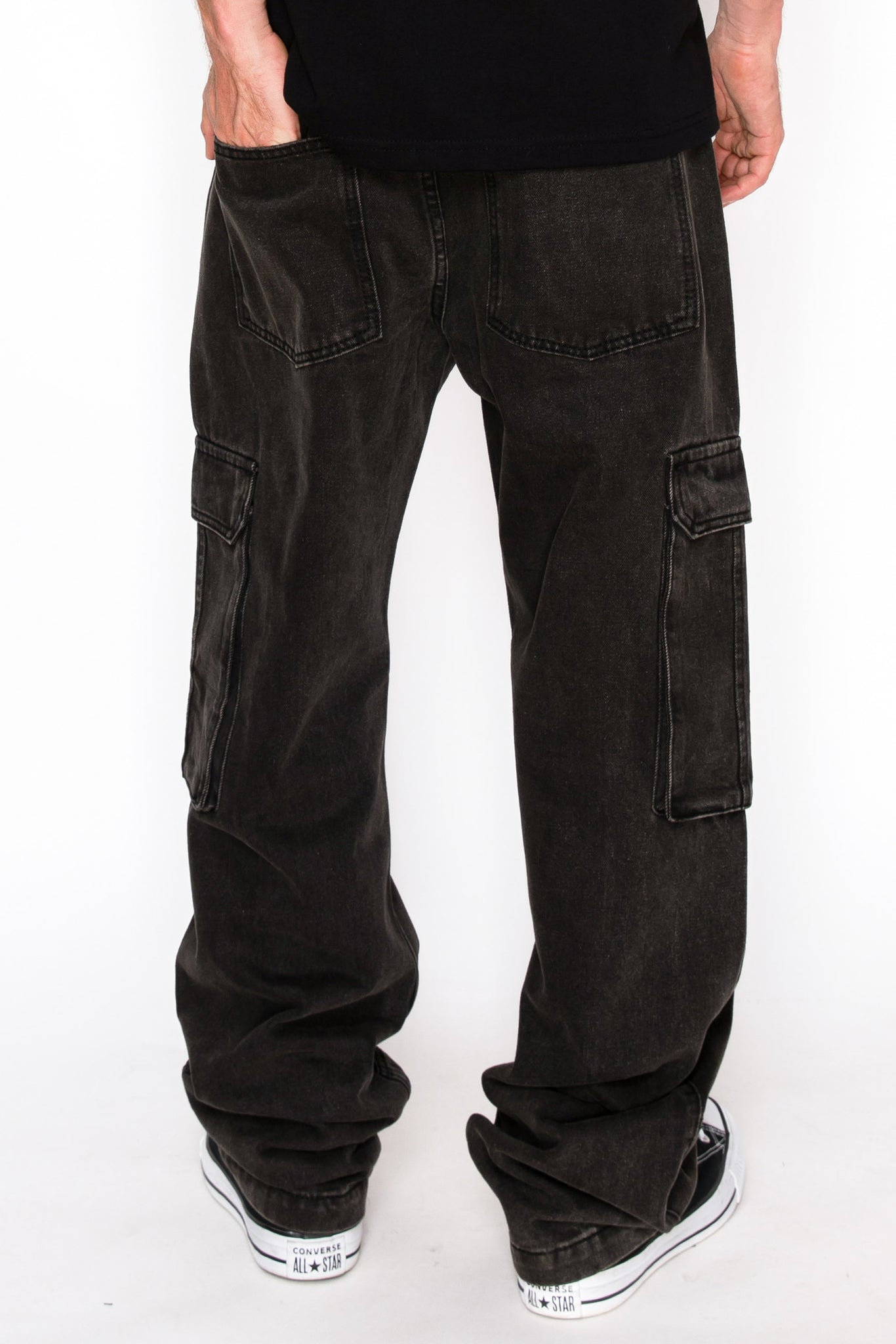 Baggy Fit Cargo Denim Jeans