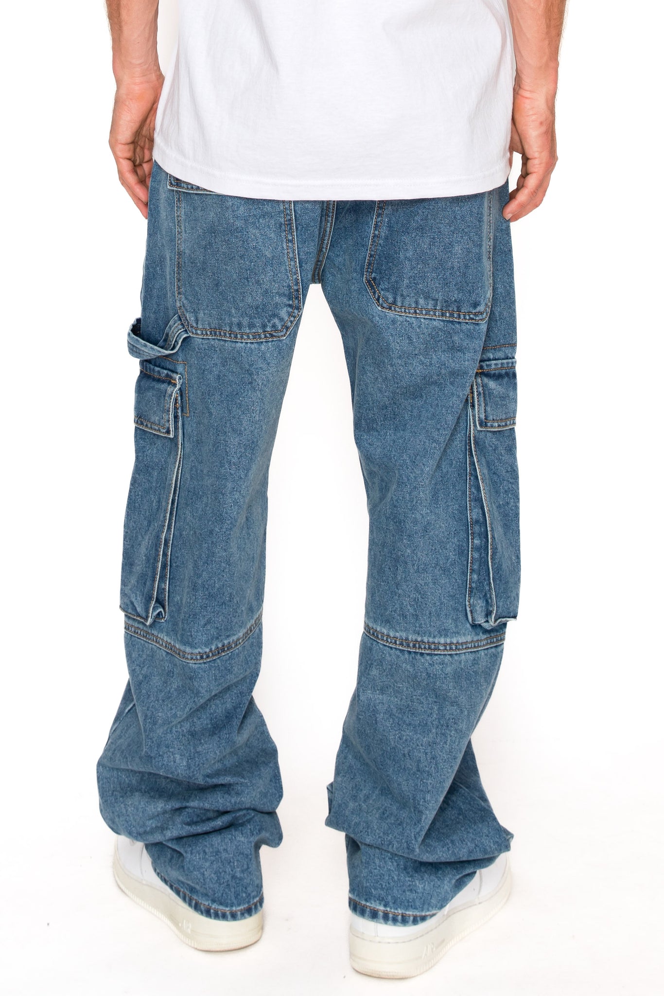 Baggy Fit Cargo Denim Jeans