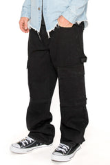 Baggy Fit Cargo Denim Jeans