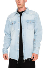 Ripped Denim Overshirt