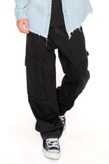 Baggy Fit Cargo Denim Jeans