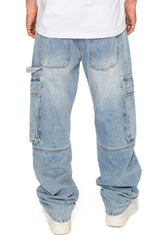 Baggy Fit Cargo Denim Jeans