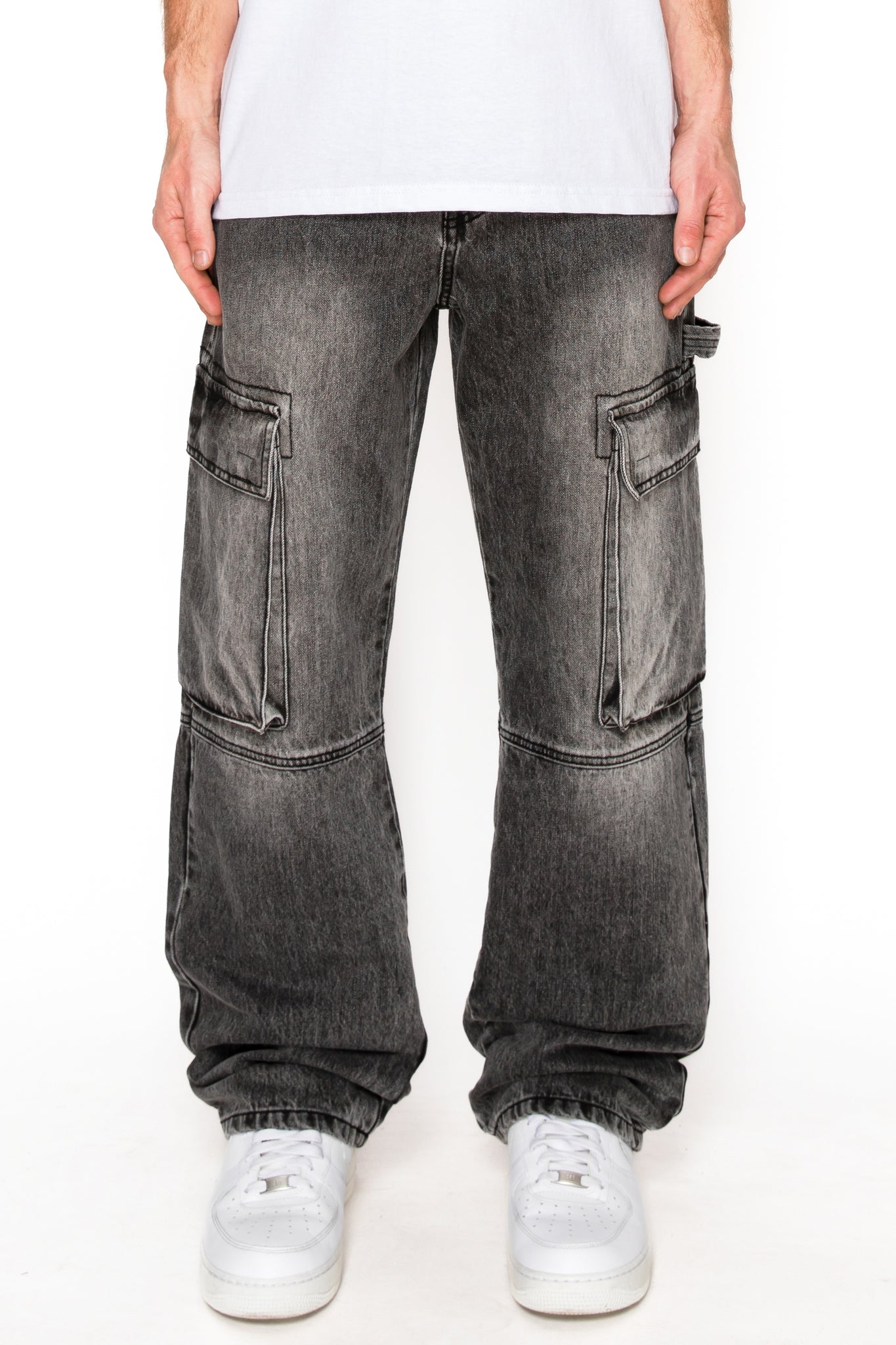Baggy Fit Cargo Denim Jeans