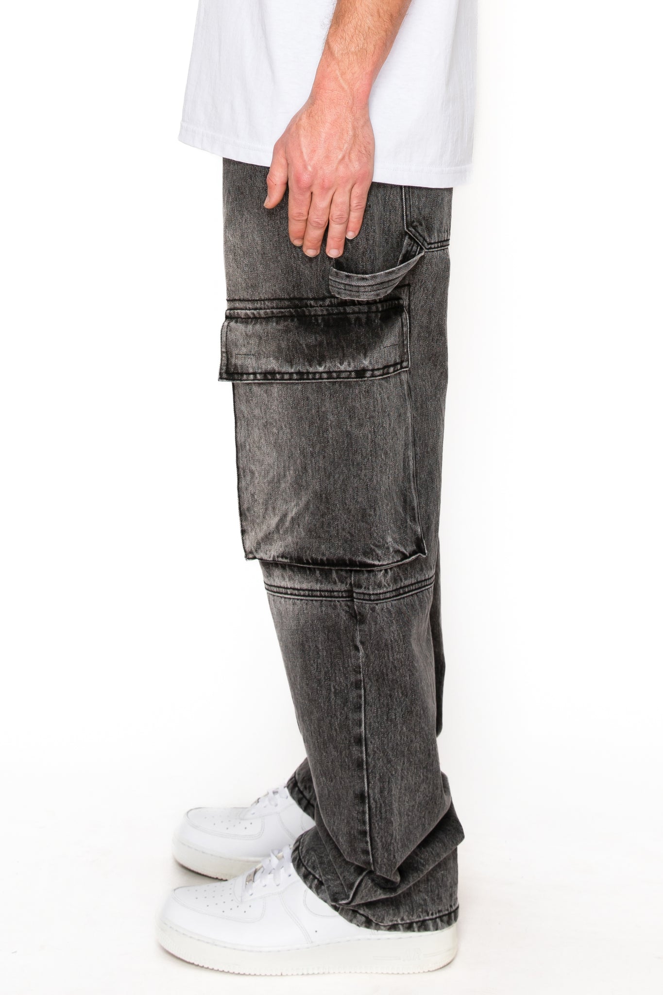 Baggy Fit Cargo Denim Jeans