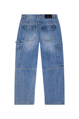 Baggy Fit Cargo Denim Jeans