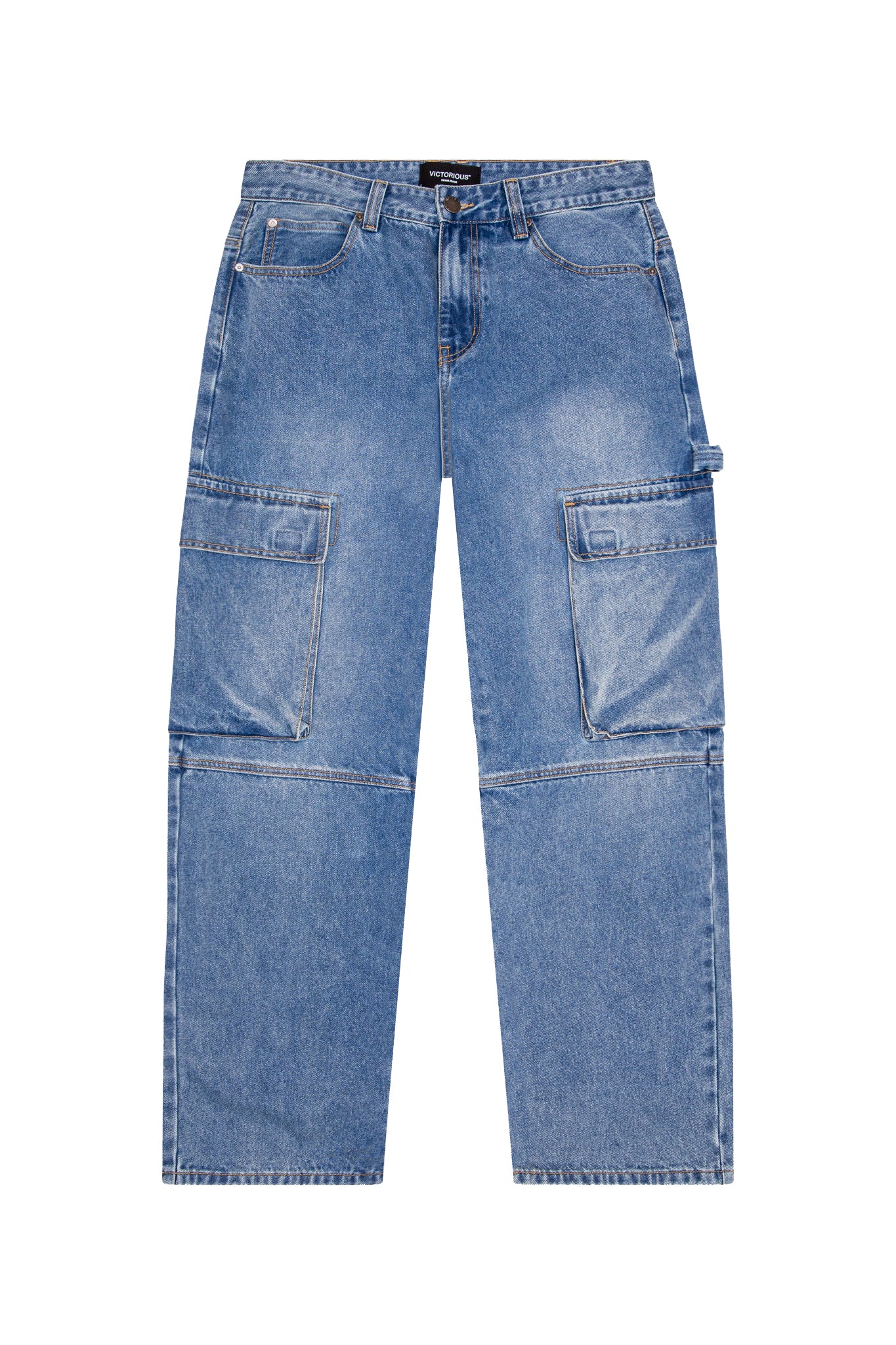 Baggy Fit Cargo Denim Jeans