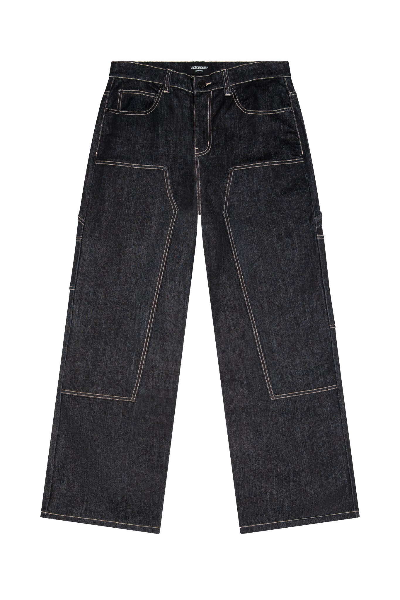 BELVET 即完 Baggy rigid denim black M Midnight Black Baggy Fit Rigid Jeans - Your Path to Relaxed