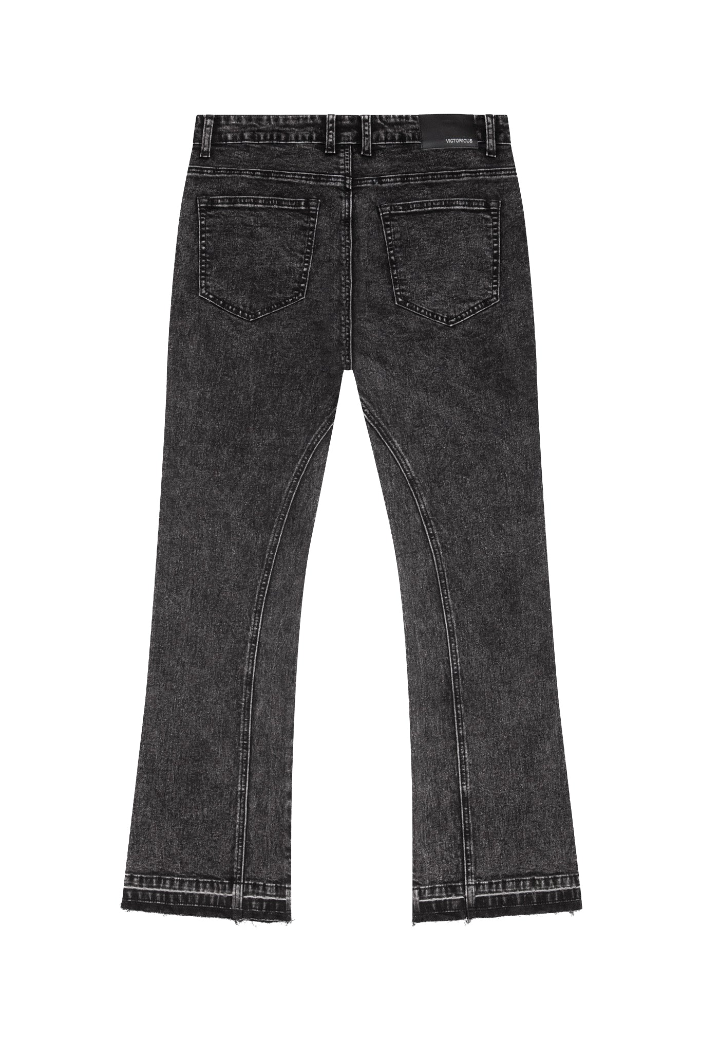 Ash Black Flared Denim Jeans