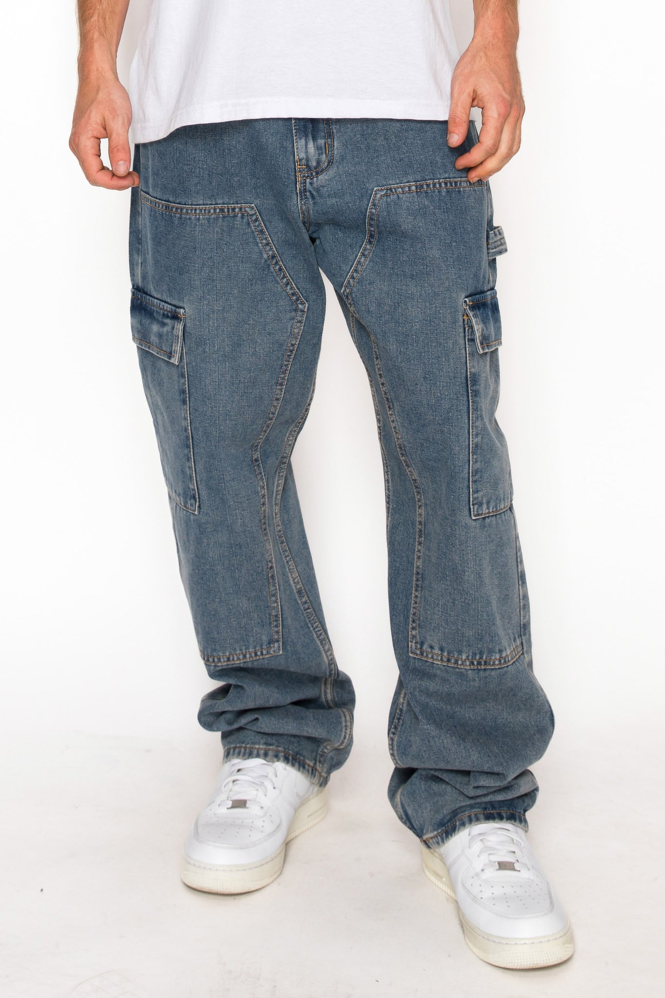Baggy Fit Cargo Carpenter Denim Jeans