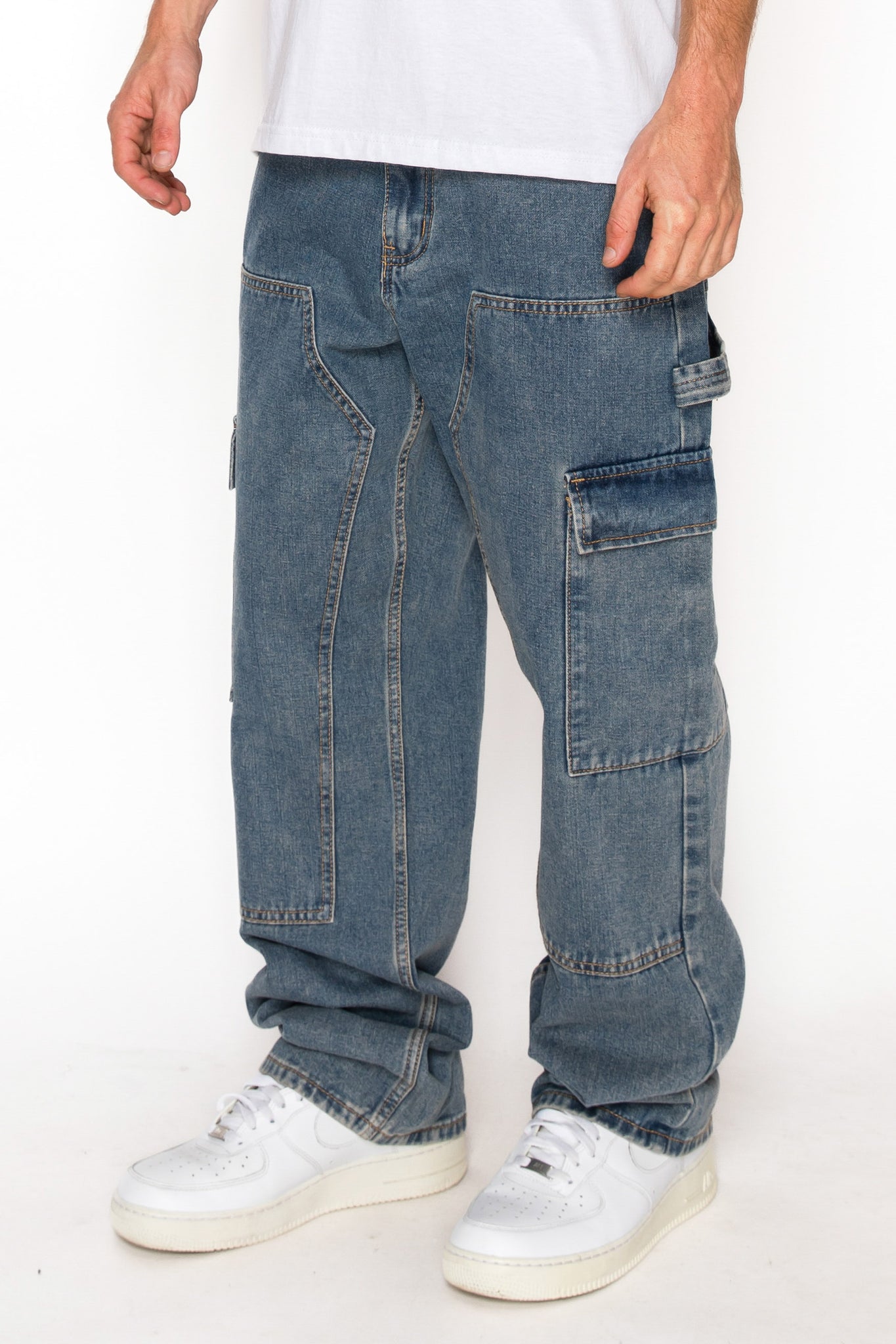 Baggy Fit Cargo Carpenter Denim Jeans