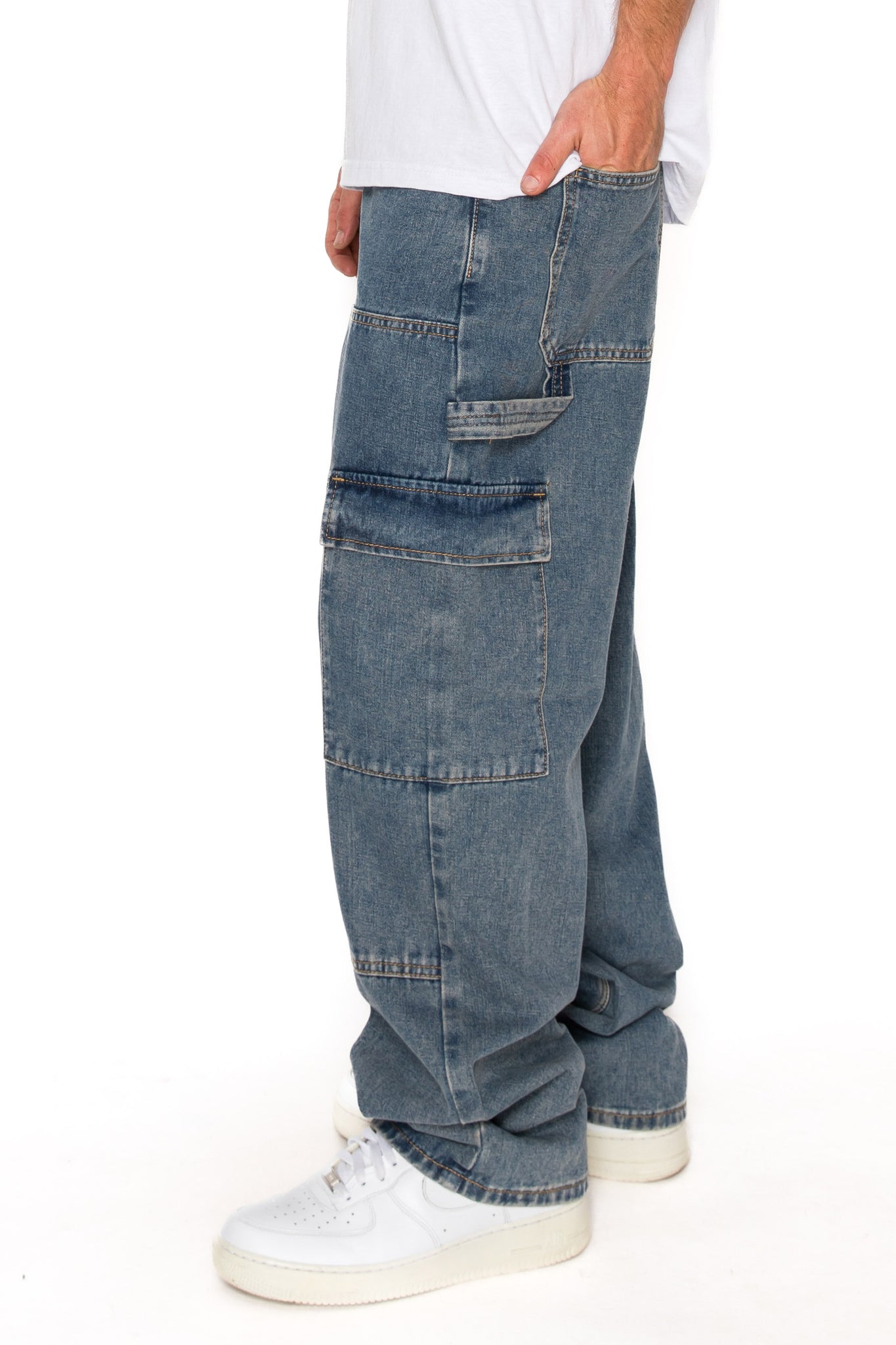 Baggy Fit Cargo Carpenter Denim Jeans