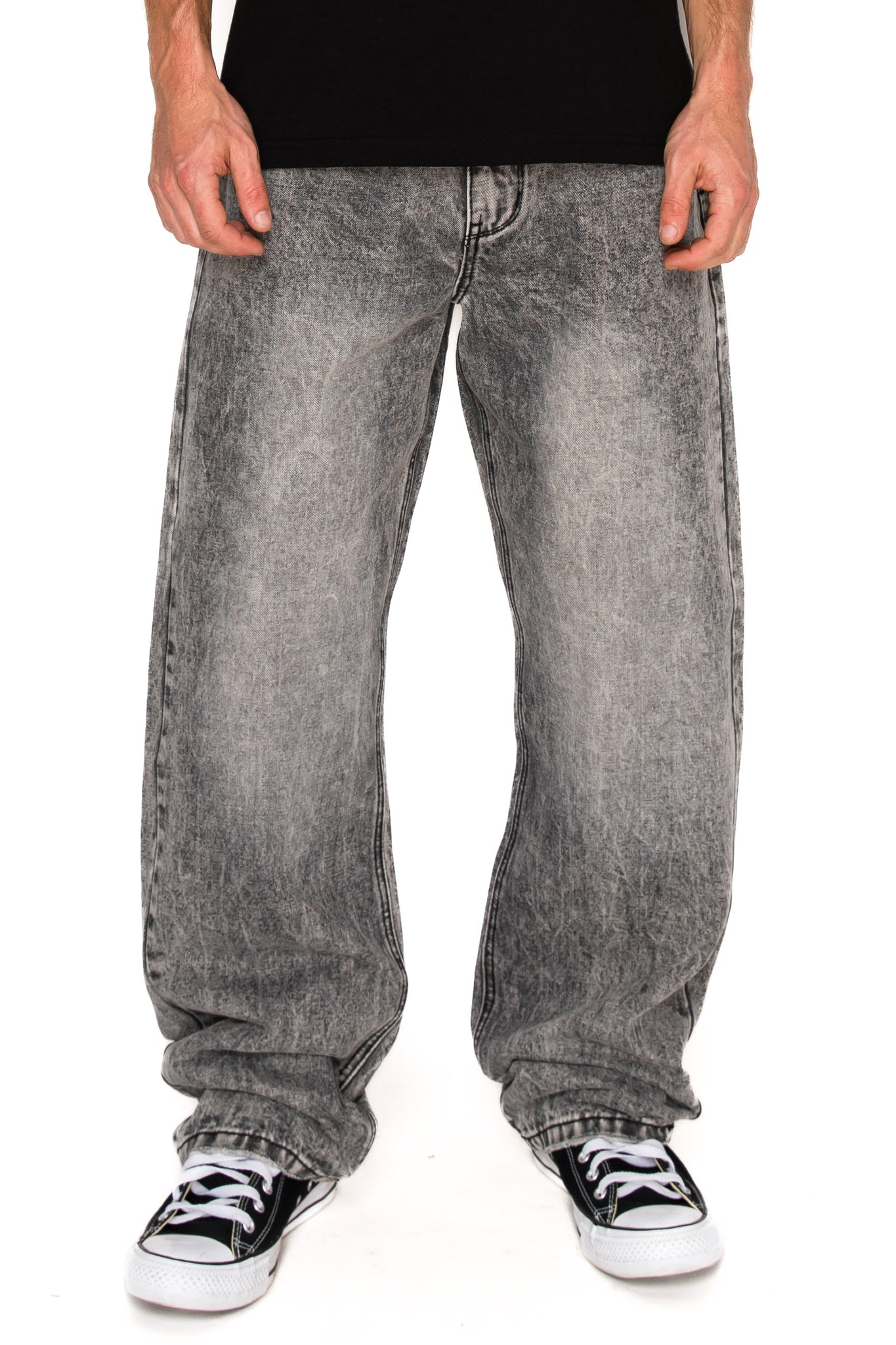 Baggy Fit Stone Washed Jeans