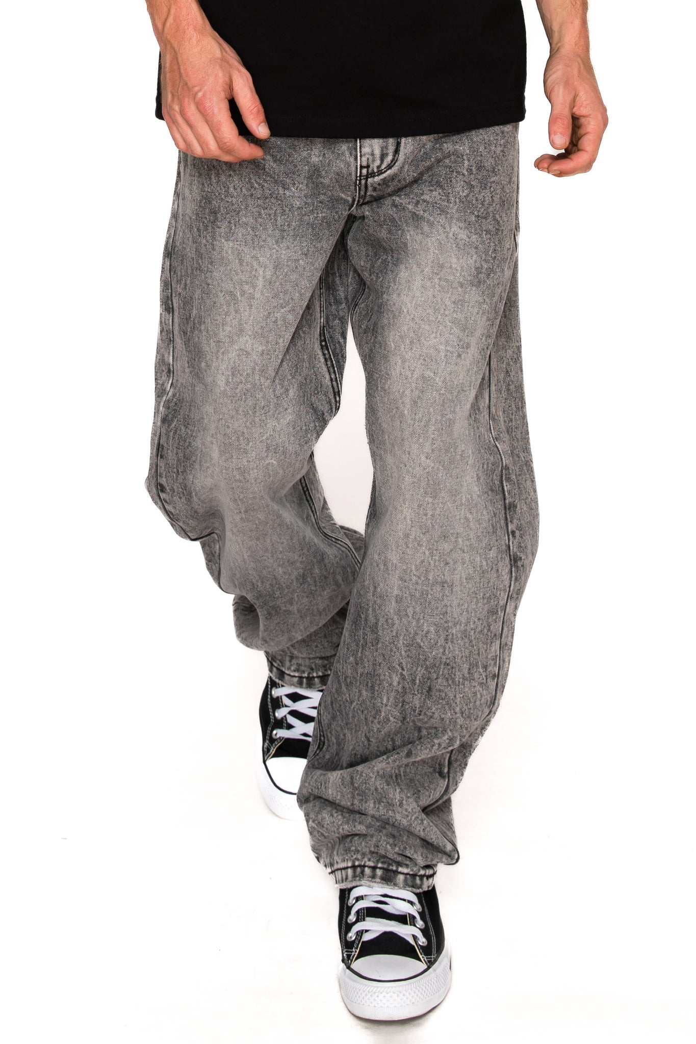 Baggy Fit Stone Washed Jeans