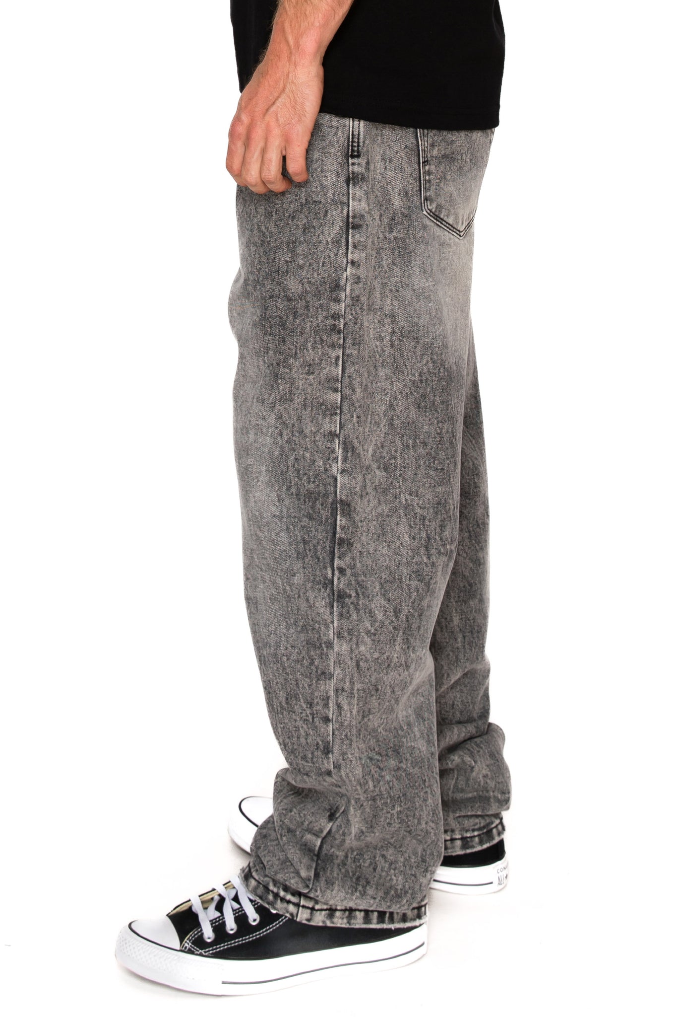 Baggy Fit Stone Washed Jeans