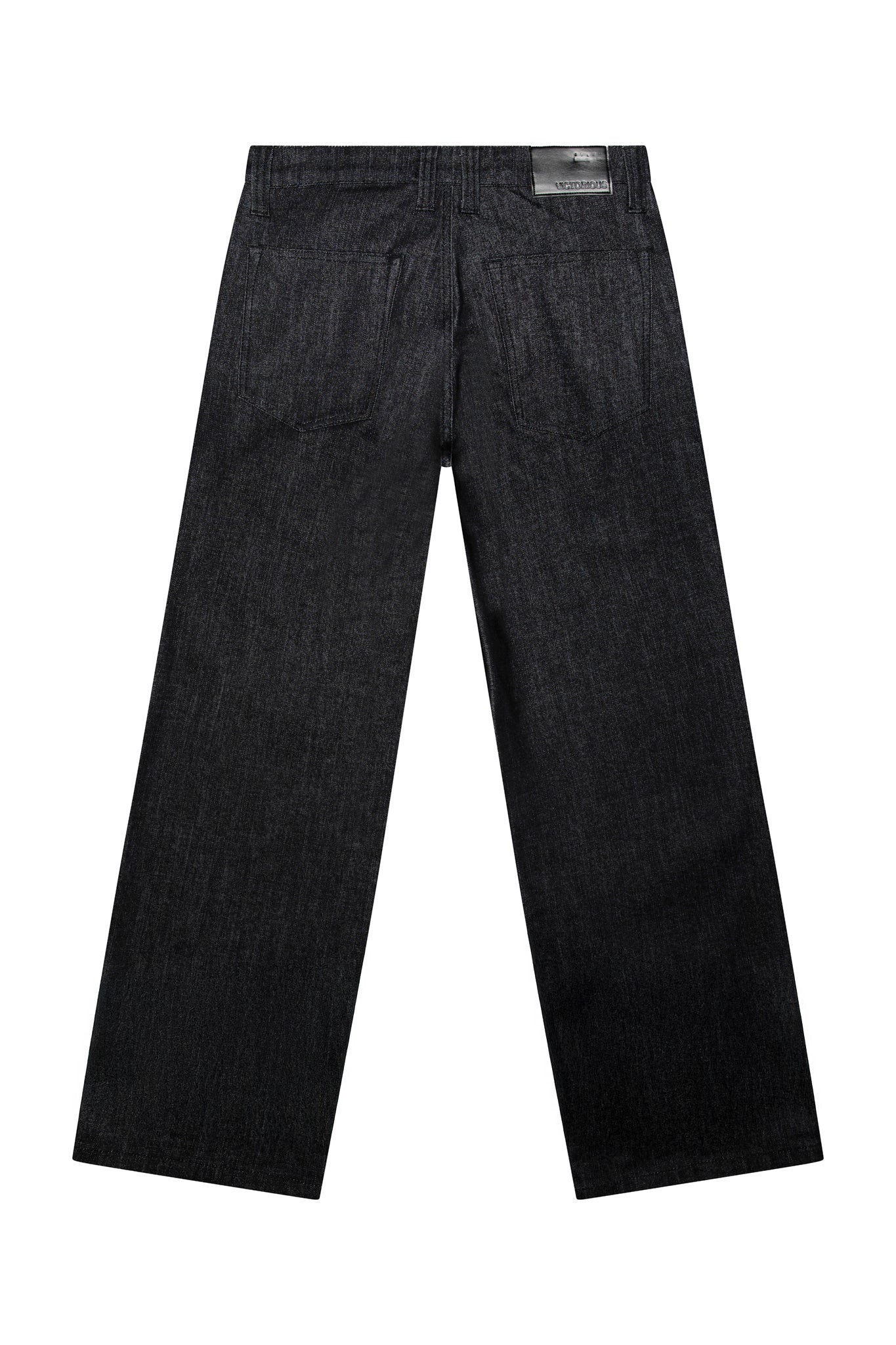 Pleated Raw Denim Baggy Fit Jeans