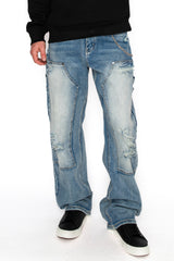 Baggy Fit Distressed Carpenter Denim Jeans