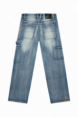 Baggy Fit Distressed Carpenter Denim Jeans