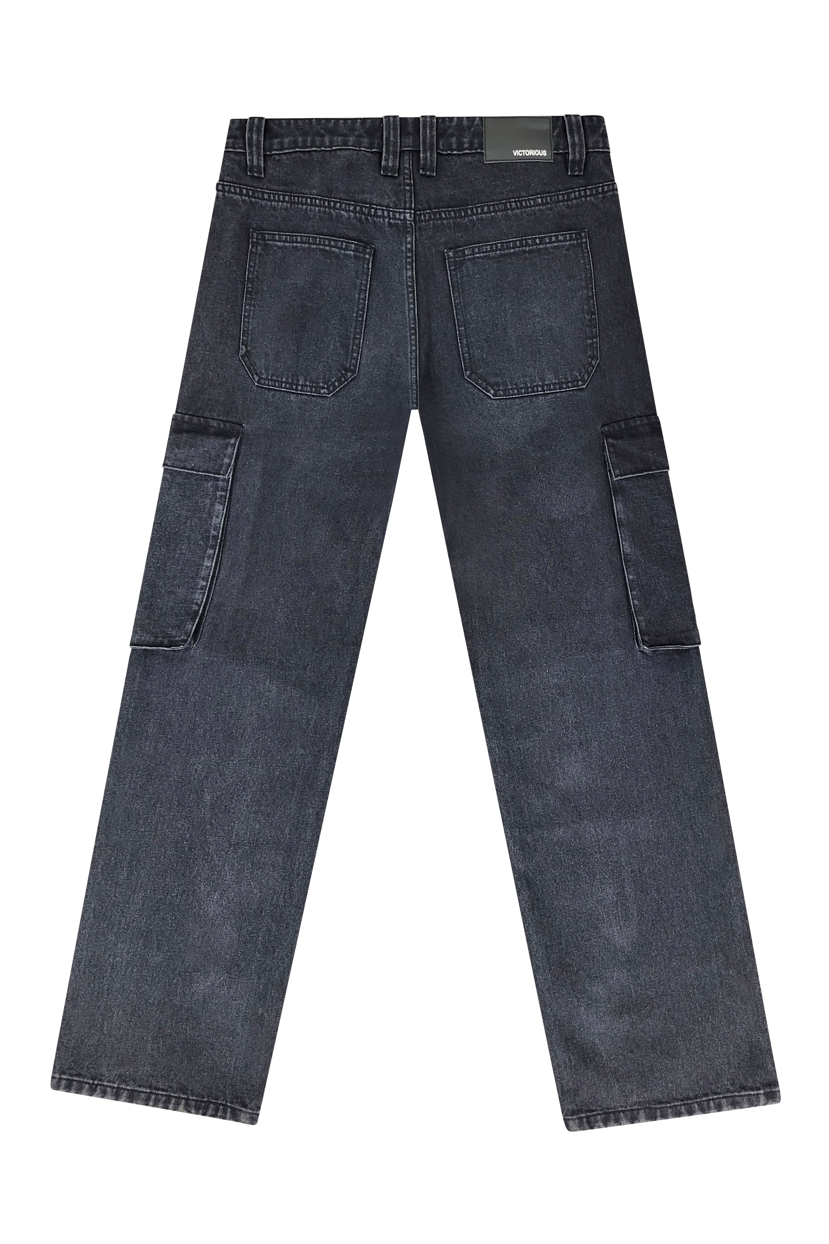 Men's ANCHOR Baggy Fit Cargo Denim Jeans | VICTORIOUS – VICTORIOUSUSA