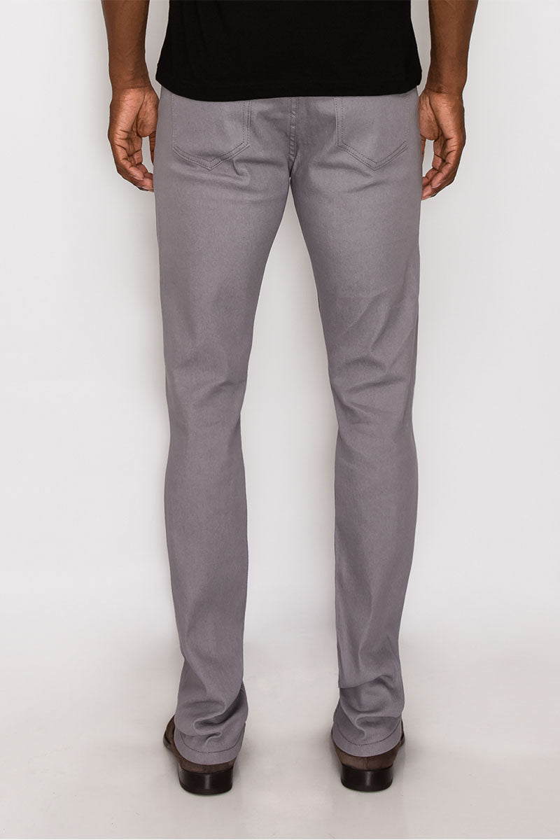 SKINNY RAW DENIM JEANS - LT GREY
