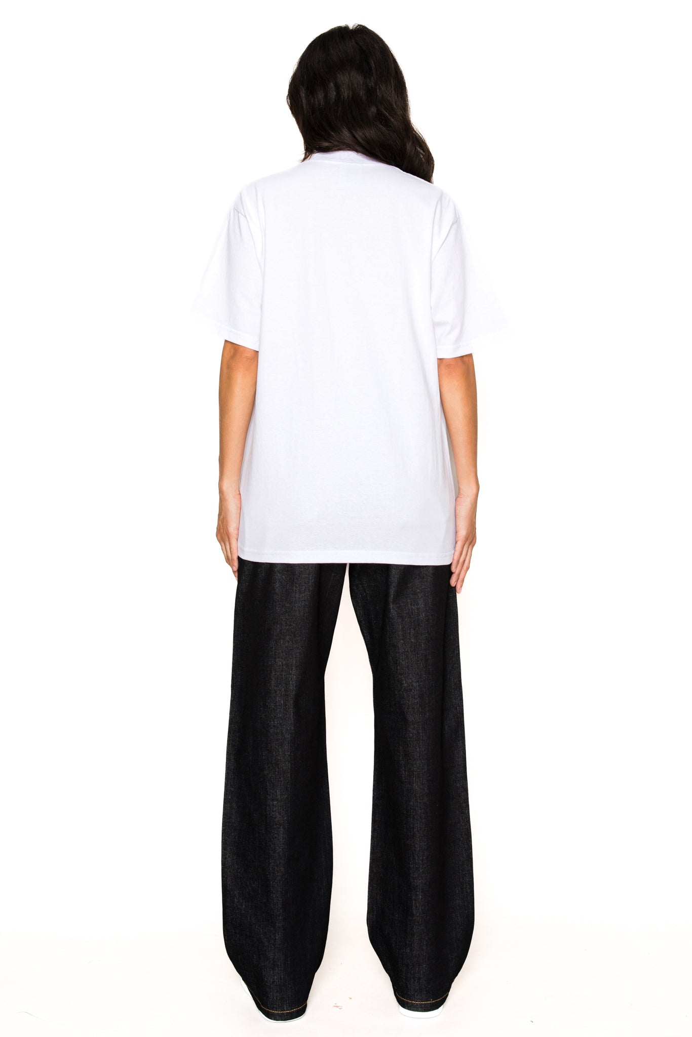 Womens Essential Baggy Raw Denim Jeans