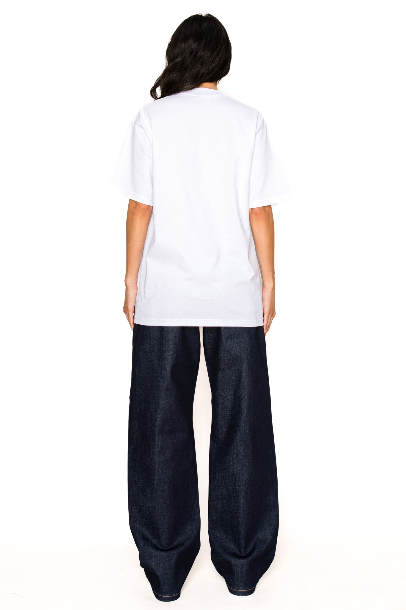 Womens Essential Baggy Raw Denim Jeans