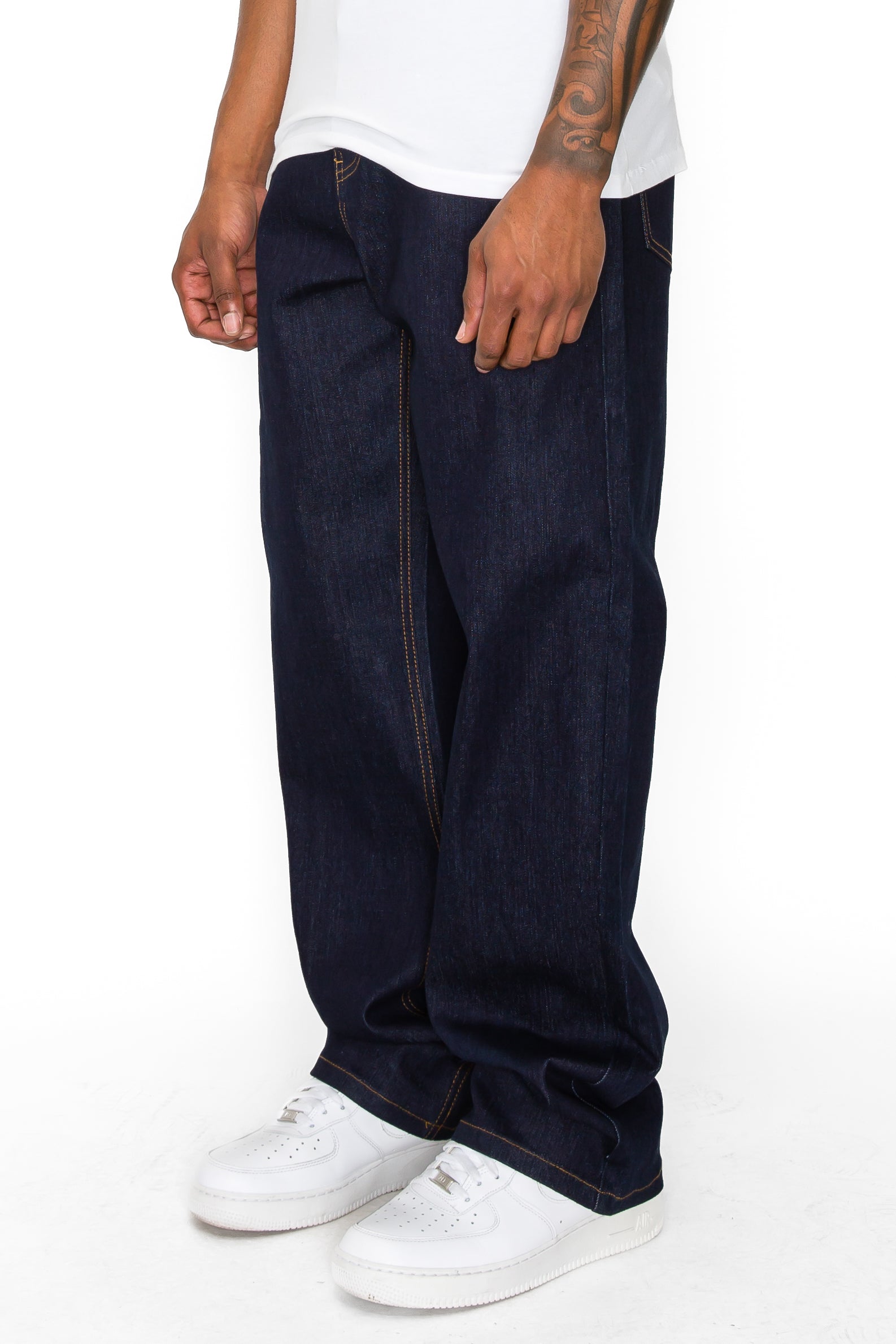【BAON】Lucyu Bijo Raw Wide Denim Pants BAON】Toisya Bijo Wide Raw Denim Pants (BAON/デニム