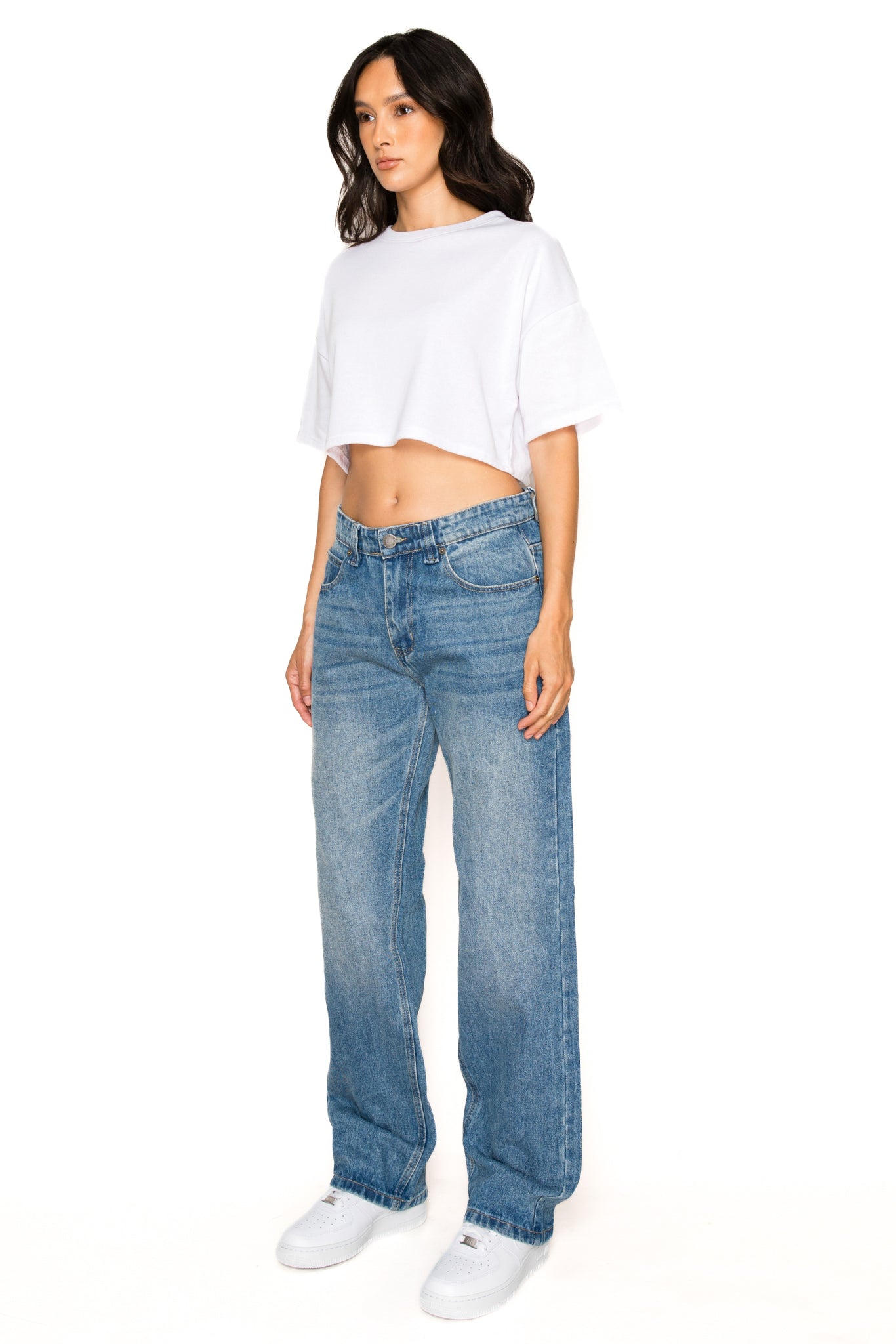 Womens Essential Baggy Denim Jeans