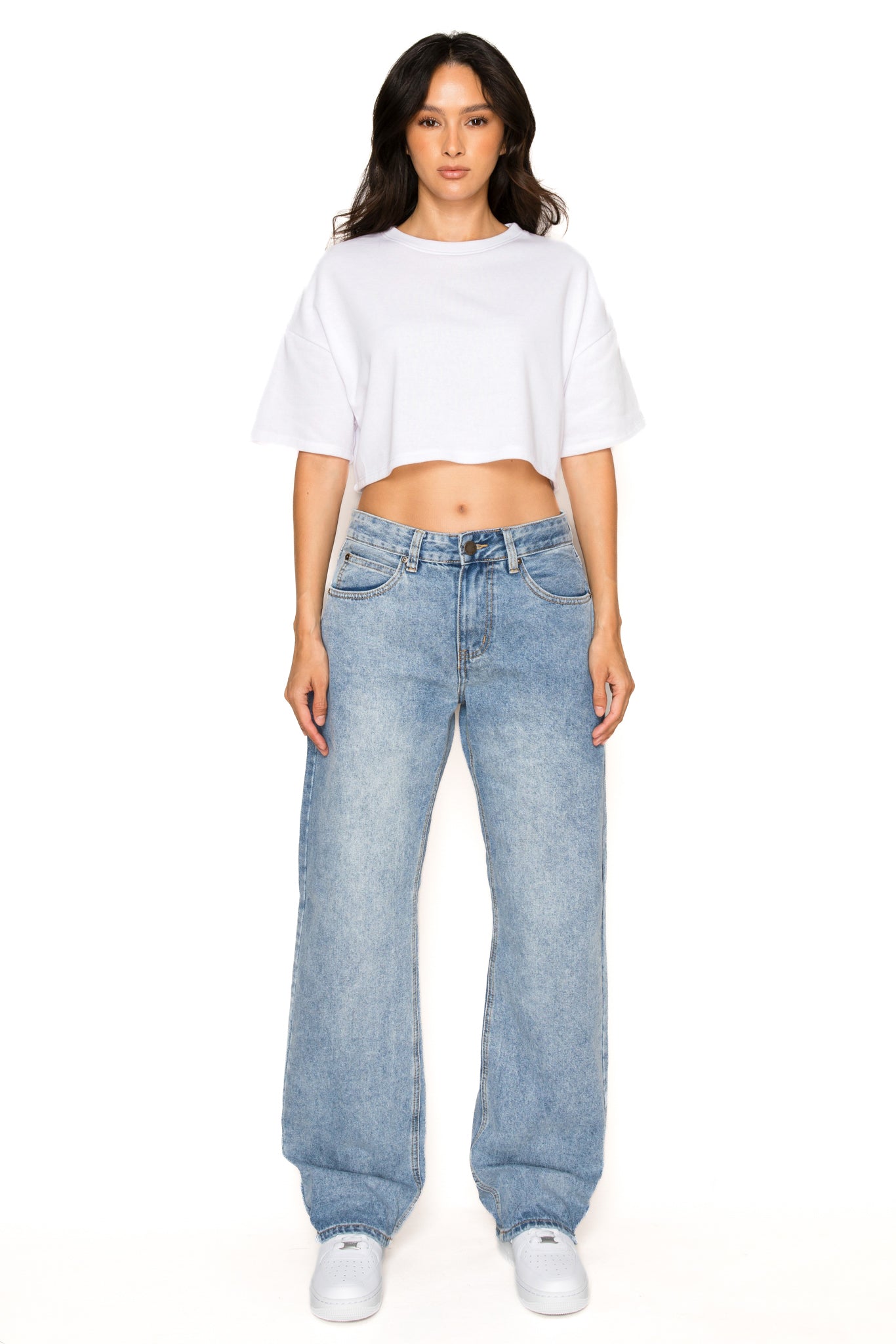 Womens Essential Baggy Denim Jeans