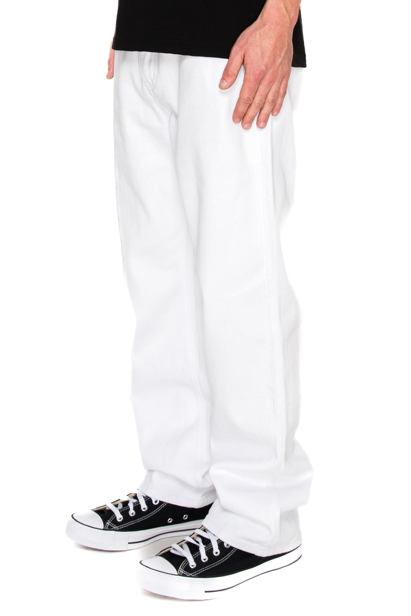 Essential Baggy Denim Jeans - White