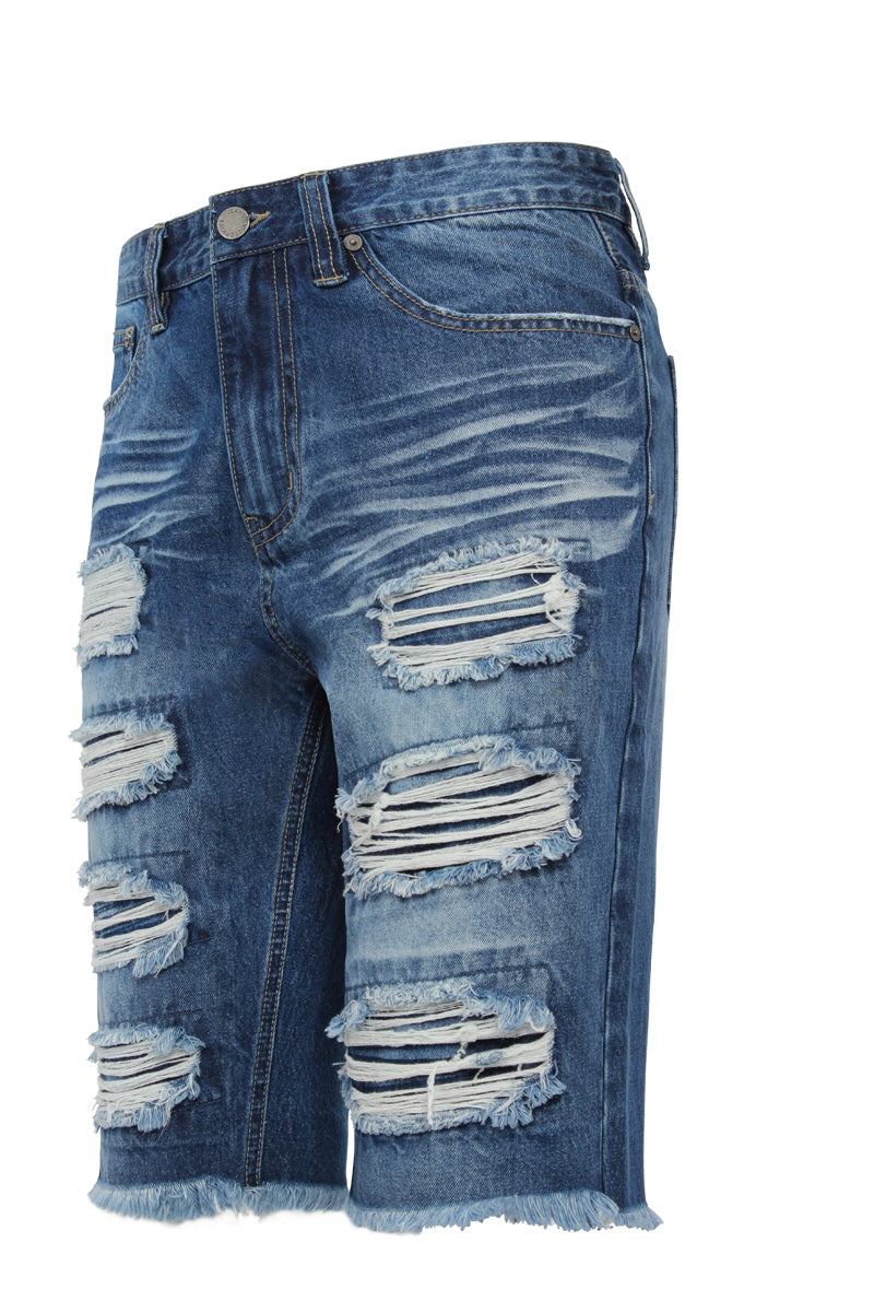 RIP AND REPAIR DENIM SHORTS