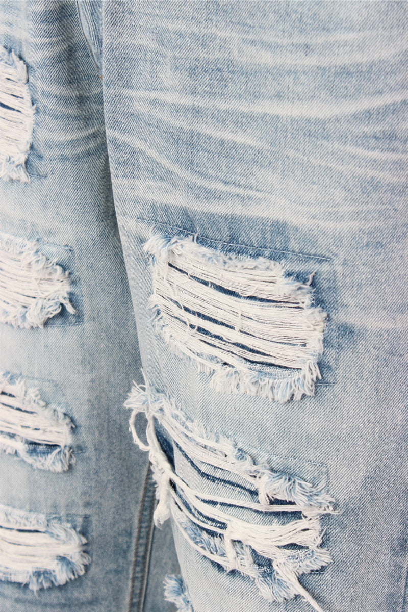 RIP AND REPAIR DENIM SHORTS