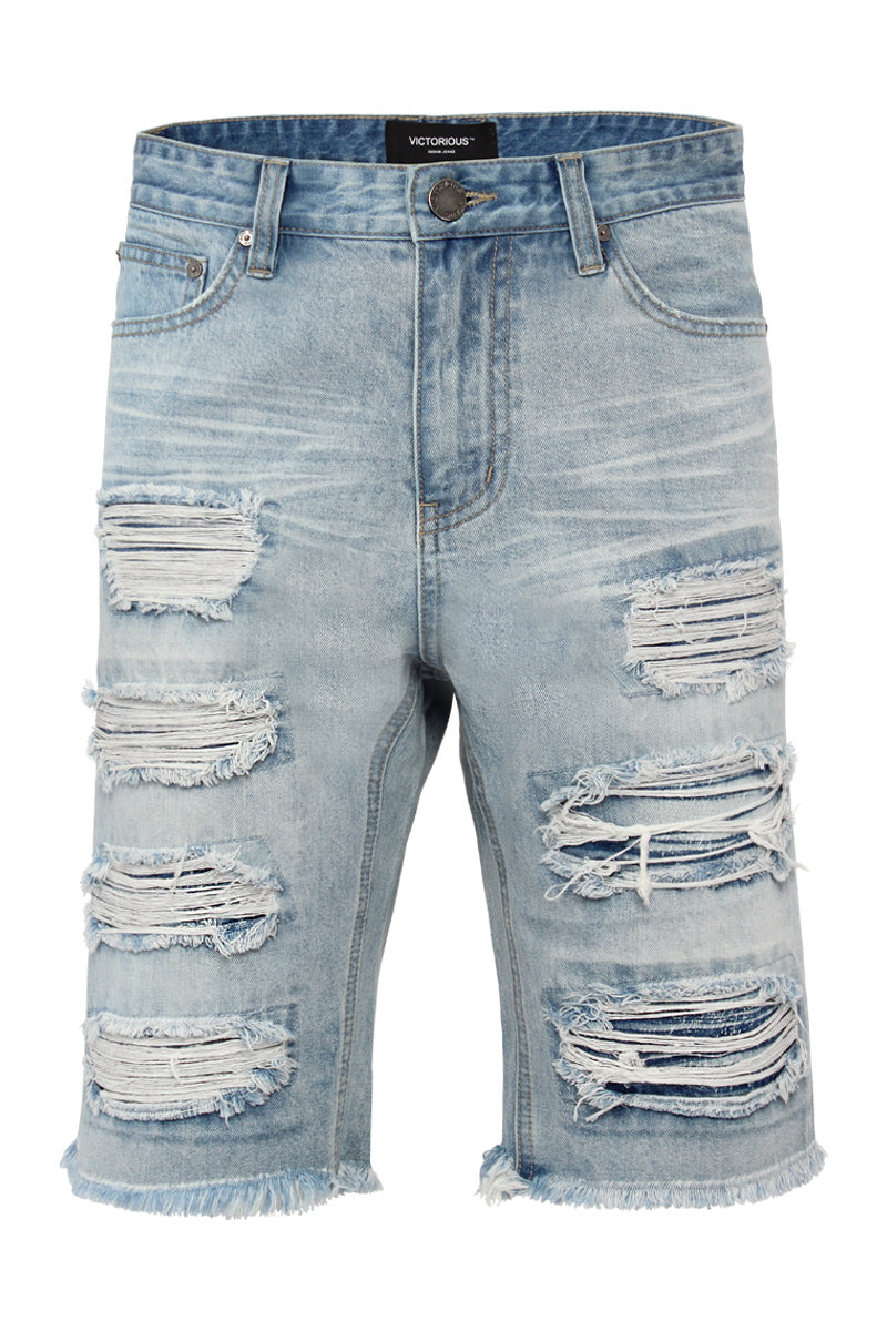 RIP AND REPAIR DENIM SHORTS