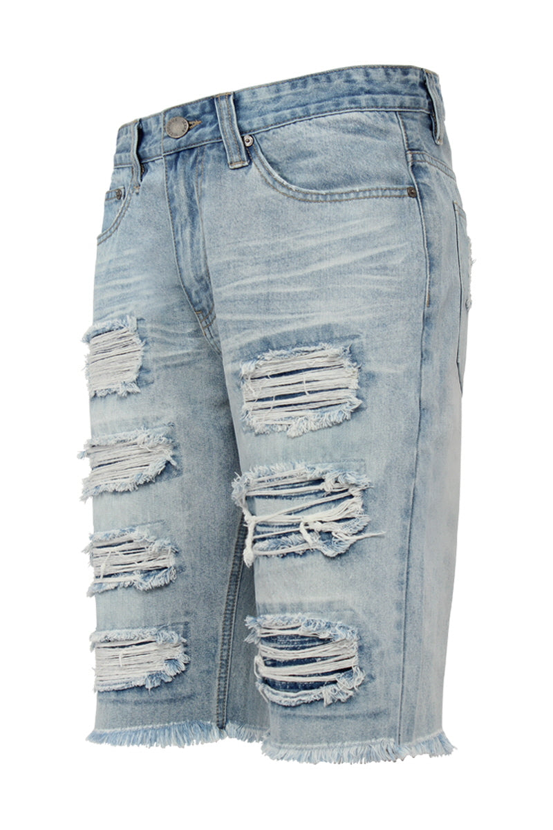 RIP AND REPAIR DENIM SHORTS