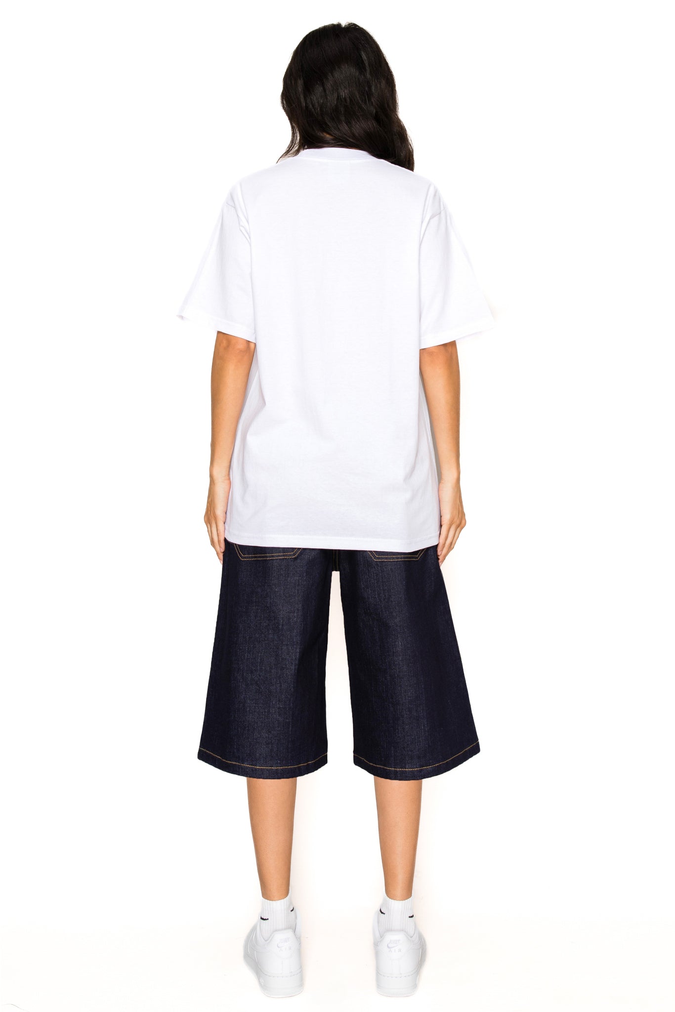 Womens Essential Baggy Raw Denim Jorts