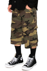 Baggy Fit Cargo Camo Shorts