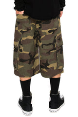 Baggy Fit Cargo Camo Shorts