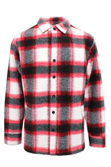 Felted Plaid Overshirt