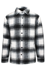 Felted Plaid Overshirt