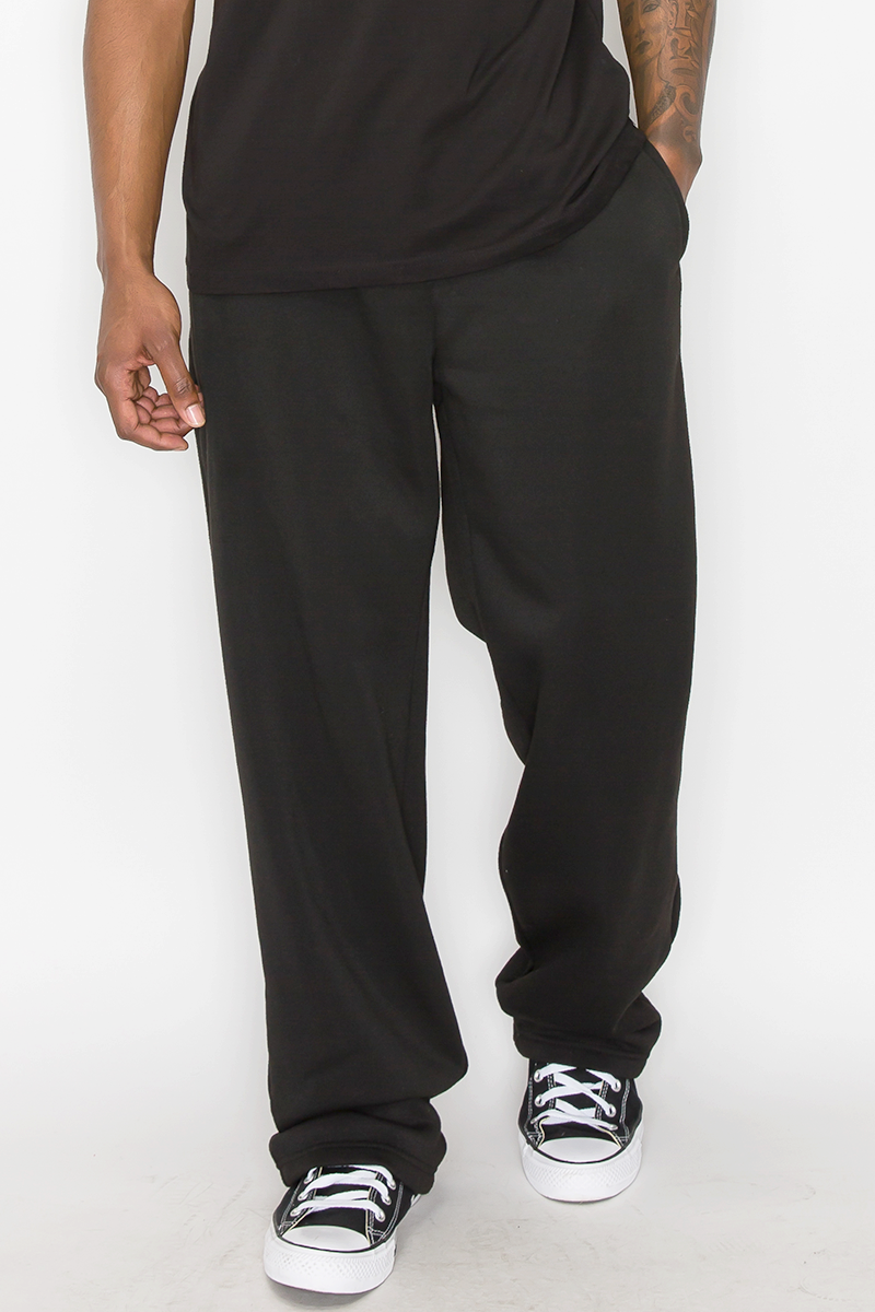 Victorious Men's Essential Flared Stacked Athletic Fleece Sweat Pants FL94