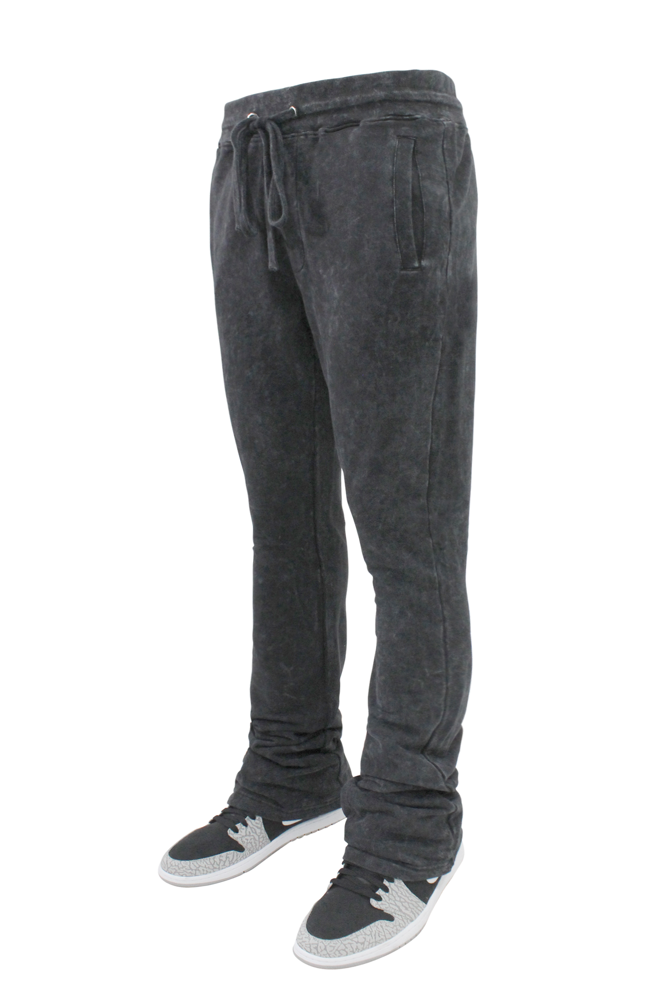 Acid Washed Stacked Fleece Pants