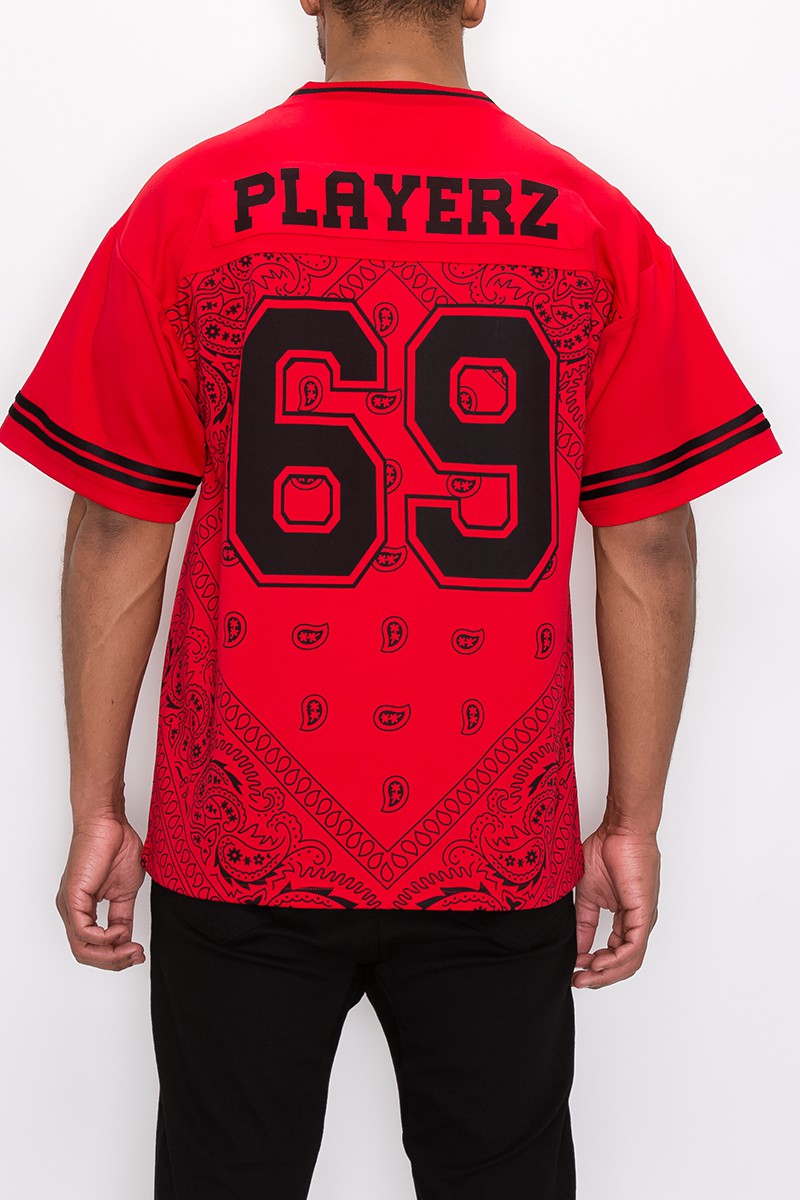 #69 Bandana football shirts - Red