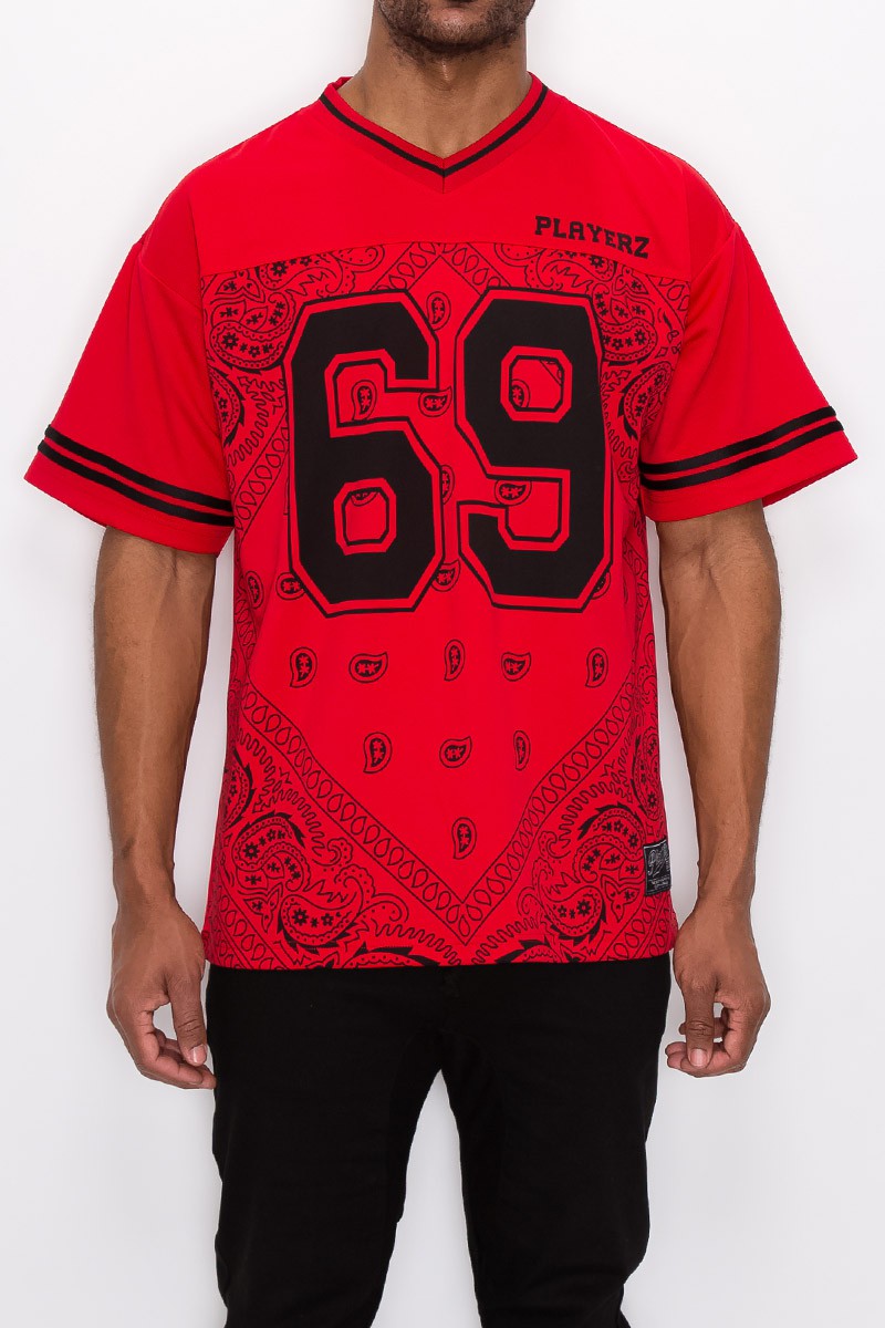 #69 Bandana football shirts - Red