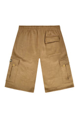 RESTRICT Baggy Fit Cargo Fleece Shorts