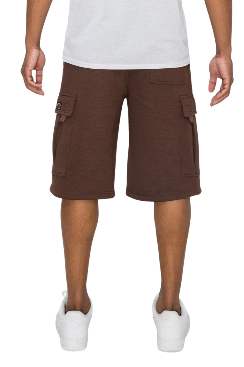 Baggy Fit Cargo Fleece Shorts